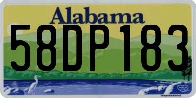 AL license plate 58DP183