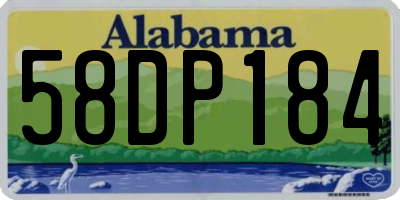 AL license plate 58DP184