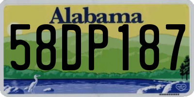AL license plate 58DP187