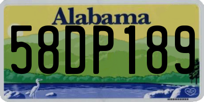 AL license plate 58DP189
