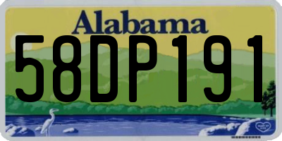 AL license plate 58DP191