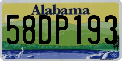 AL license plate 58DP193