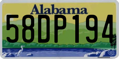 AL license plate 58DP194