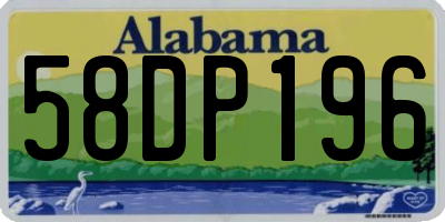 AL license plate 58DP196