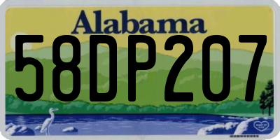 AL license plate 58DP207