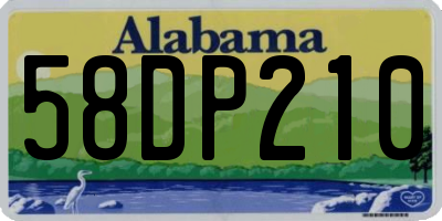 AL license plate 58DP210