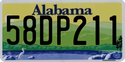 AL license plate 58DP211