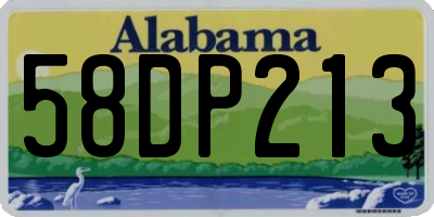 AL license plate 58DP213