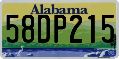 AL license plate 58DP215