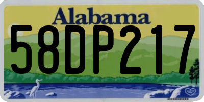 AL license plate 58DP217