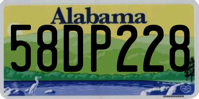 AL license plate 58DP228