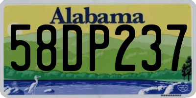 AL license plate 58DP237