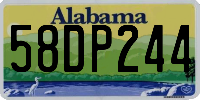 AL license plate 58DP244