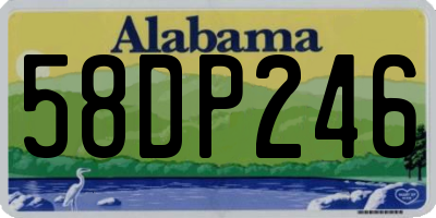 AL license plate 58DP246