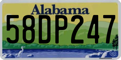 AL license plate 58DP247