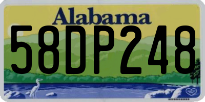 AL license plate 58DP248