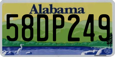 AL license plate 58DP249