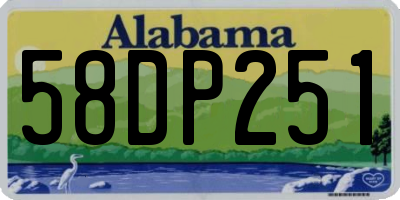 AL license plate 58DP251