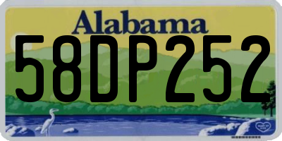 AL license plate 58DP252