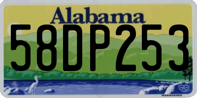 AL license plate 58DP253