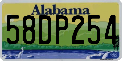 AL license plate 58DP254