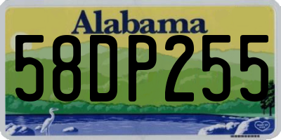 AL license plate 58DP255