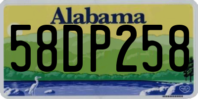 AL license plate 58DP258