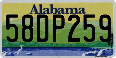 AL license plate 58DP259
