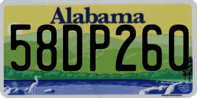 AL license plate 58DP260