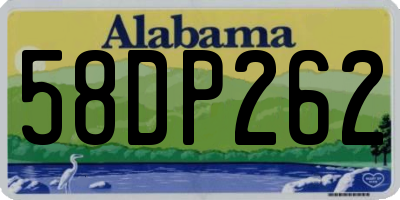 AL license plate 58DP262