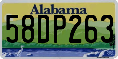 AL license plate 58DP263