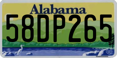AL license plate 58DP265