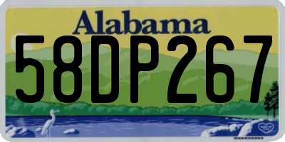 AL license plate 58DP267