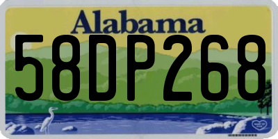 AL license plate 58DP268