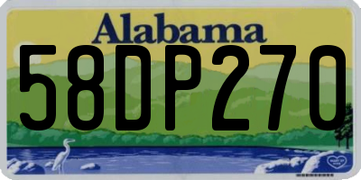 AL license plate 58DP270