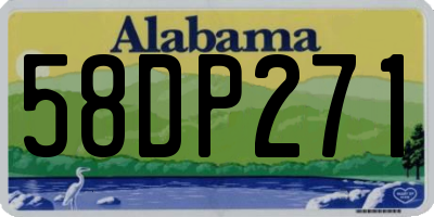 AL license plate 58DP271