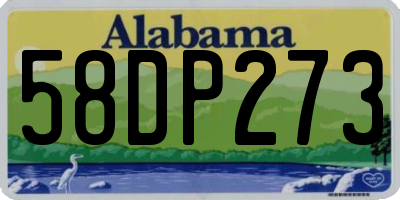 AL license plate 58DP273