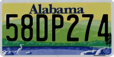 AL license plate 58DP274