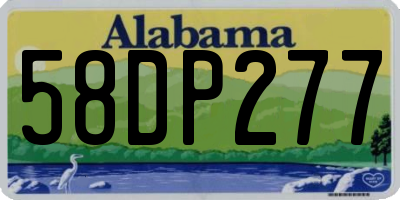 AL license plate 58DP277