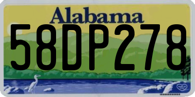 AL license plate 58DP278
