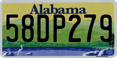 AL license plate 58DP279
