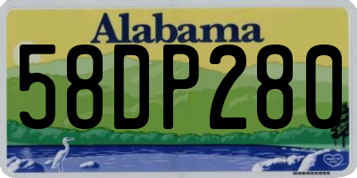 AL license plate 58DP280