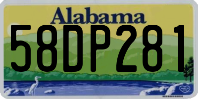 AL license plate 58DP281