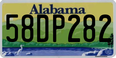 AL license plate 58DP282