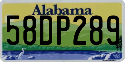 AL license plate 58DP289