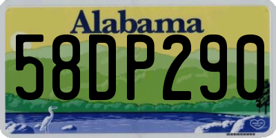 AL license plate 58DP290