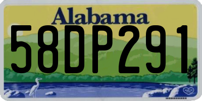 AL license plate 58DP291