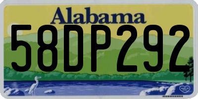 AL license plate 58DP292