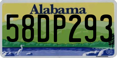 AL license plate 58DP293
