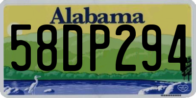 AL license plate 58DP294